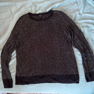 Navy and silver knit sweater - Ann Taylor Factory